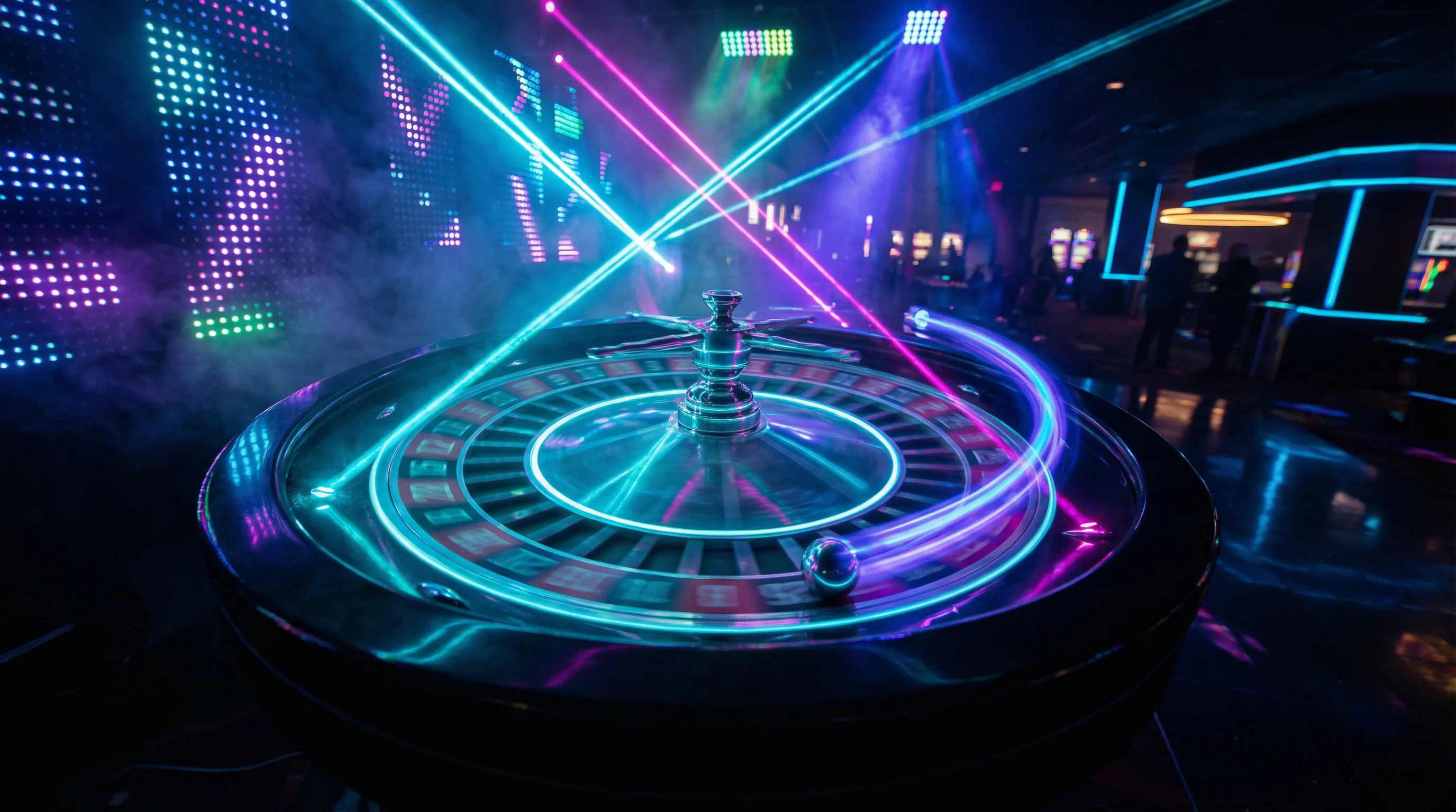 Ruleta con efectos láser en Winpot Casino App